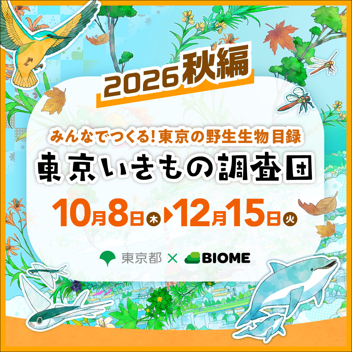 東京いきもの調査団クエスト 2026 秋編
